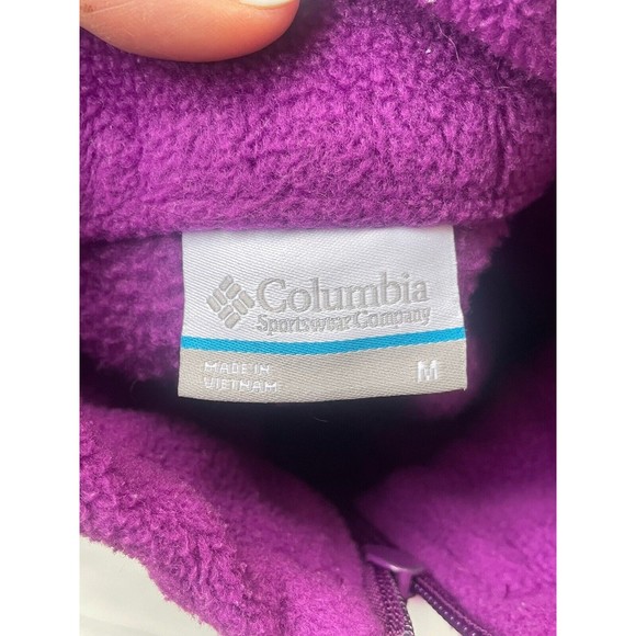 Columbia Size Medium Mulberry Full Zip Fleece - Picture 3 of 4